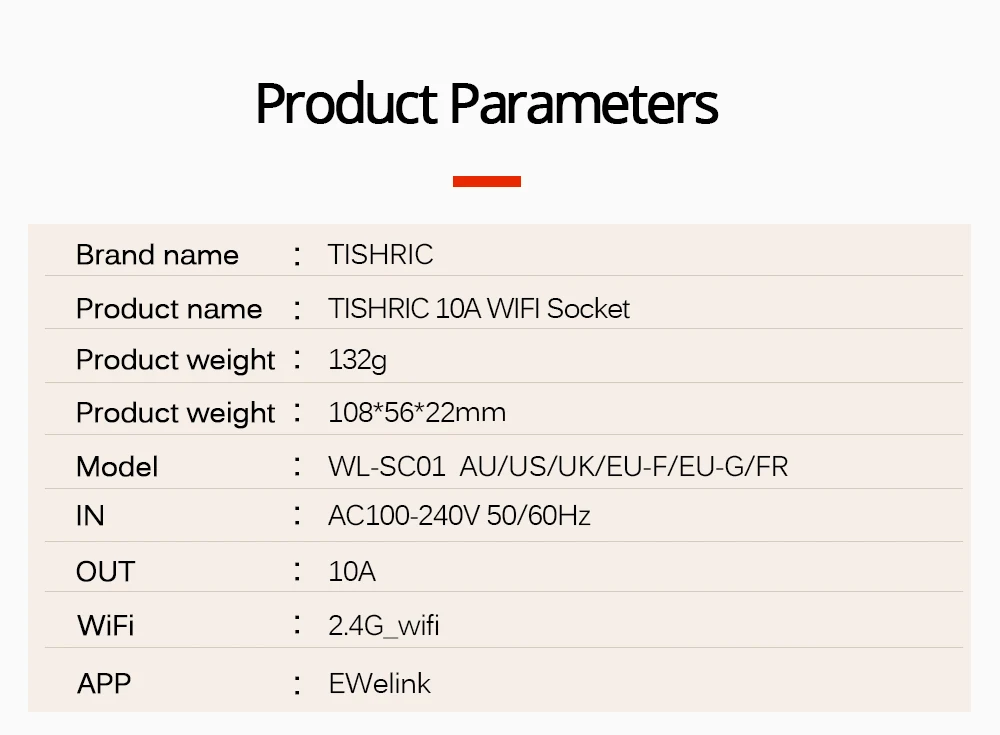 Tishric T30 10A WiFi умная розетка AU/FR/EU/UK/US Беспроводная розетка, умная розетка, поддержка Alexa Google IFTTT