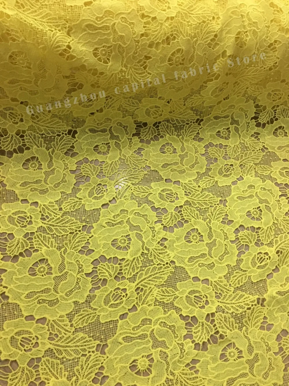 5 yards / wholesale new sky blue yellow water-soluble lace used for sewing best quality African avocado milk wedding fabr | Дом и сад
