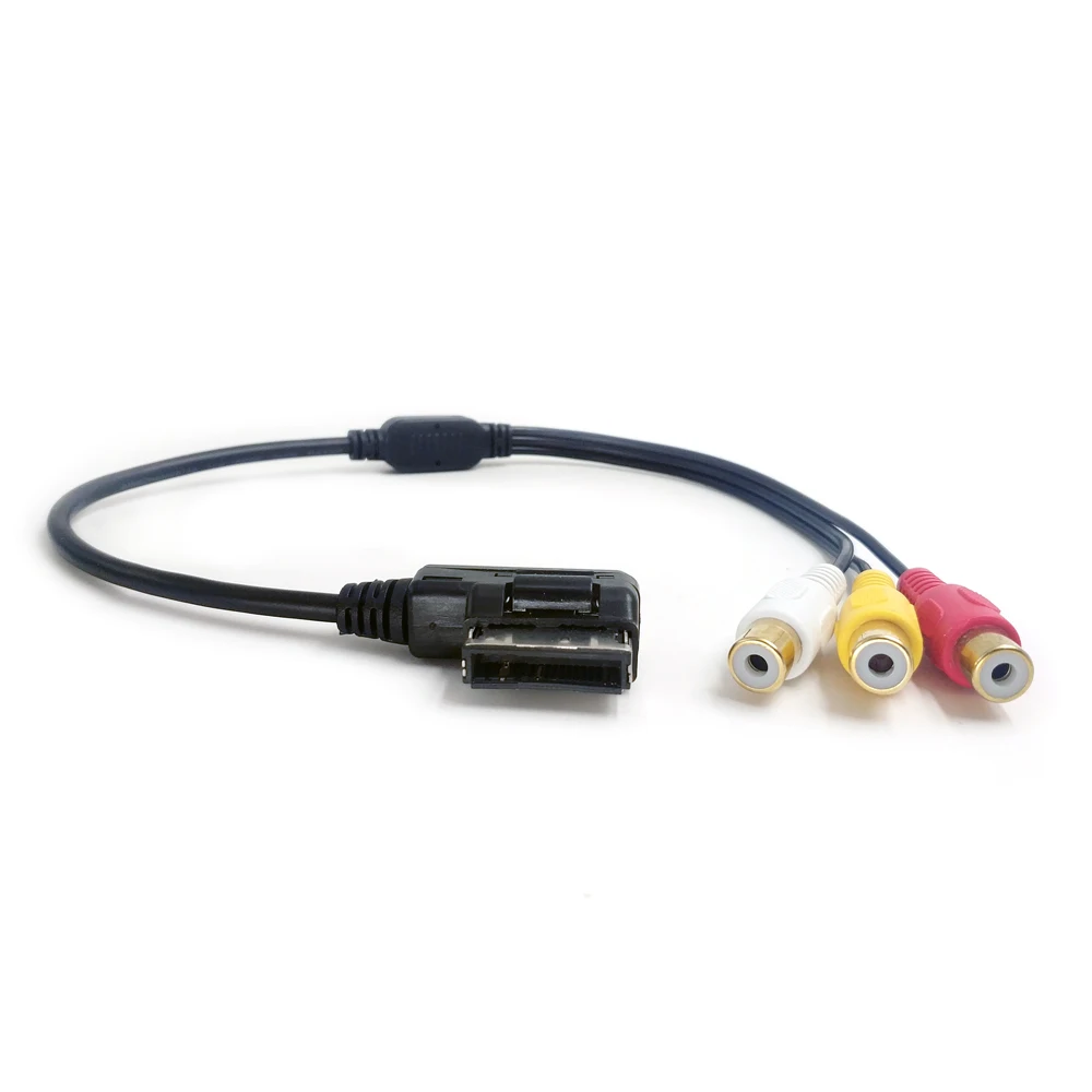 Biurlink медиа в музыкальном интерфейсе AMI к 3RCA DVD видео аудио вход AUX кабель адаптер для Volkswagen Audi A1 A6L A7 A8L Q3 Q5 Q7