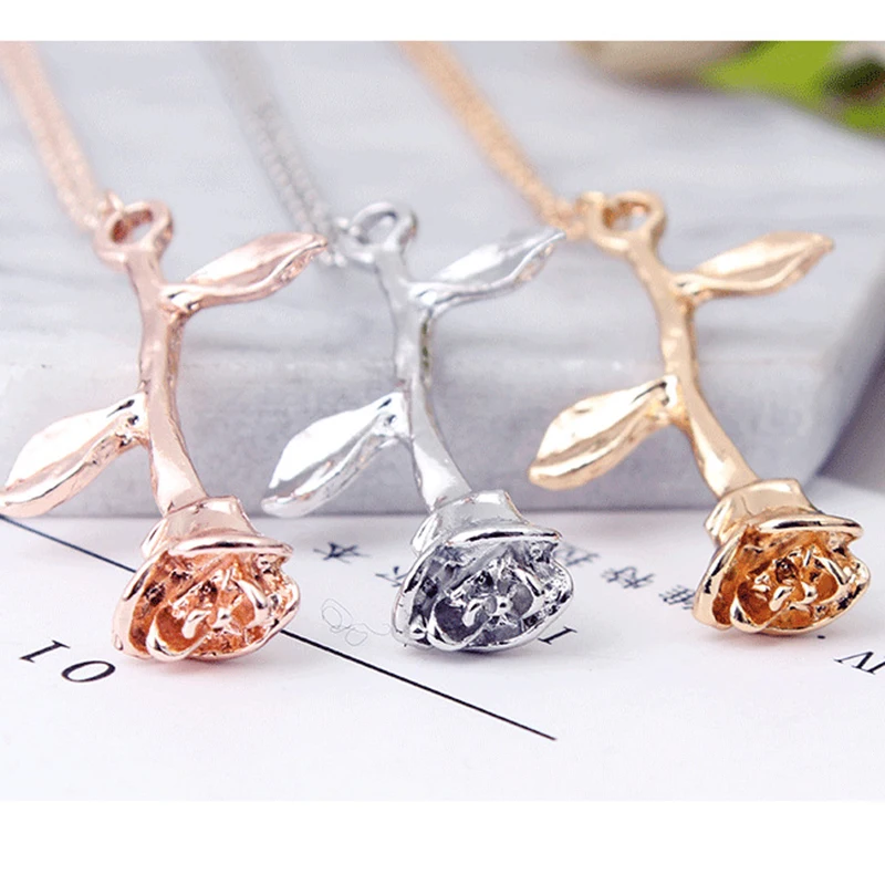 Розовый розовое золото цветок колье заявление цепочки и ожерелья Bijoux Femme для женщин Шарм Макси Boho ювелирные изделия