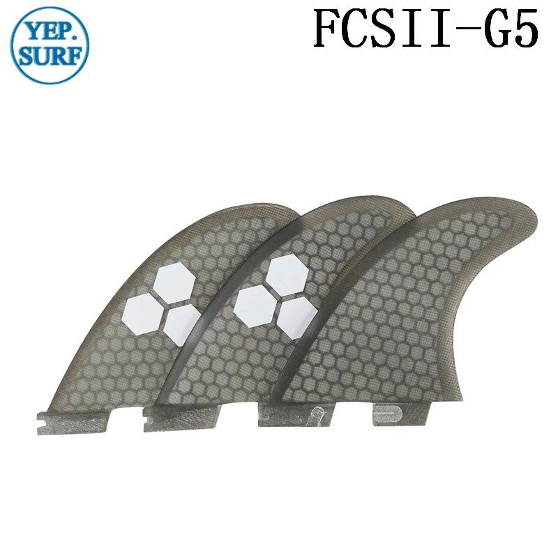Плавники для серфинга FCS2 G5 Fin сотовый плавник доски серого цвета Серфинг Quilhas