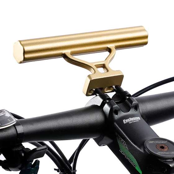 Golden WEST BIKING велосипедный Руль держатель велосипеда Фонарик MTB Аксессуары для велосипеда расширитель сплав кронштейн компьютерный звуковой сигнал расширитель - Цвет: Golden