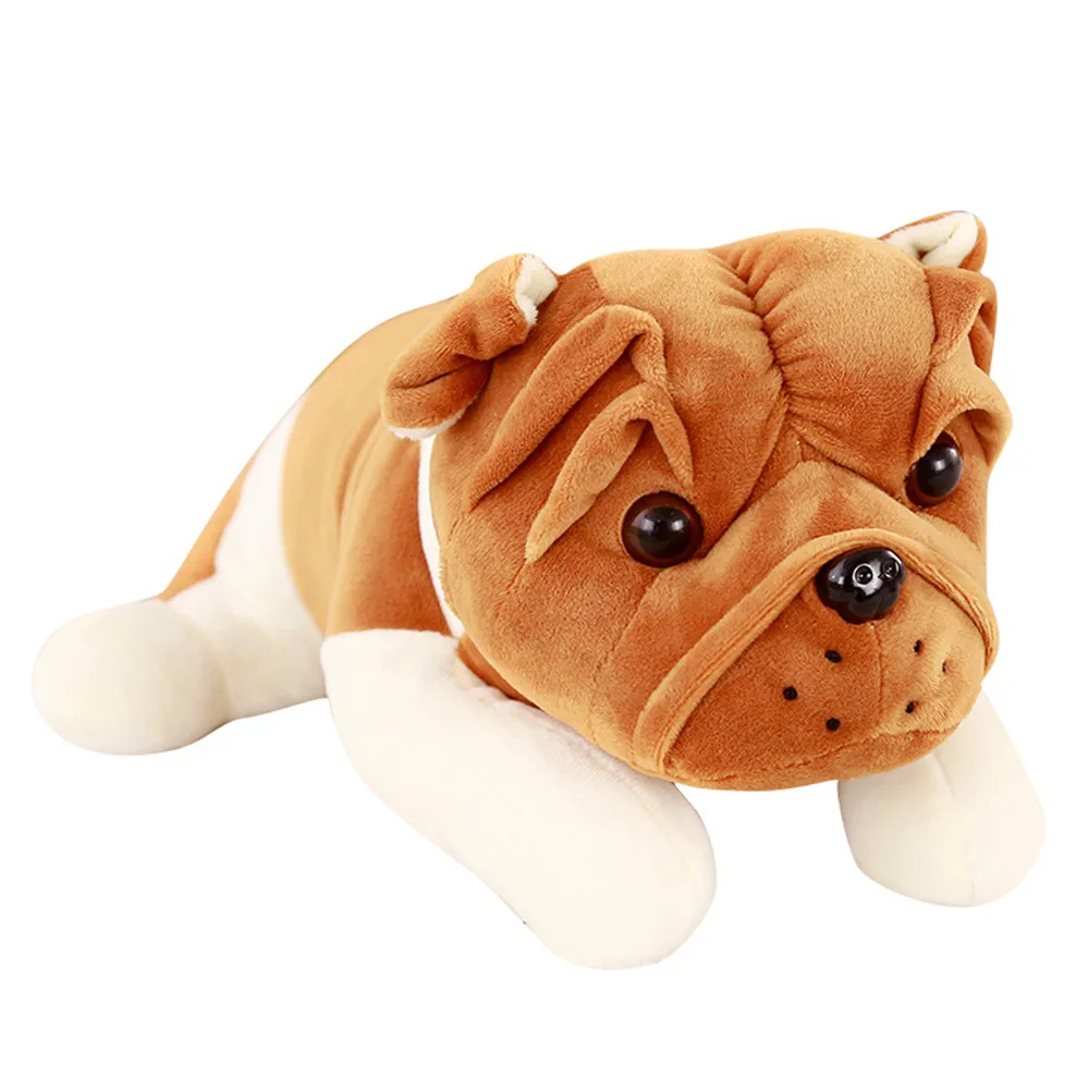 

80/100cm Stuffed Animal Lifelike Wrinkled Dog Plush Toy Simulation Dog Dolls Kawaii Creative Pillow for Children Xmas Gifts