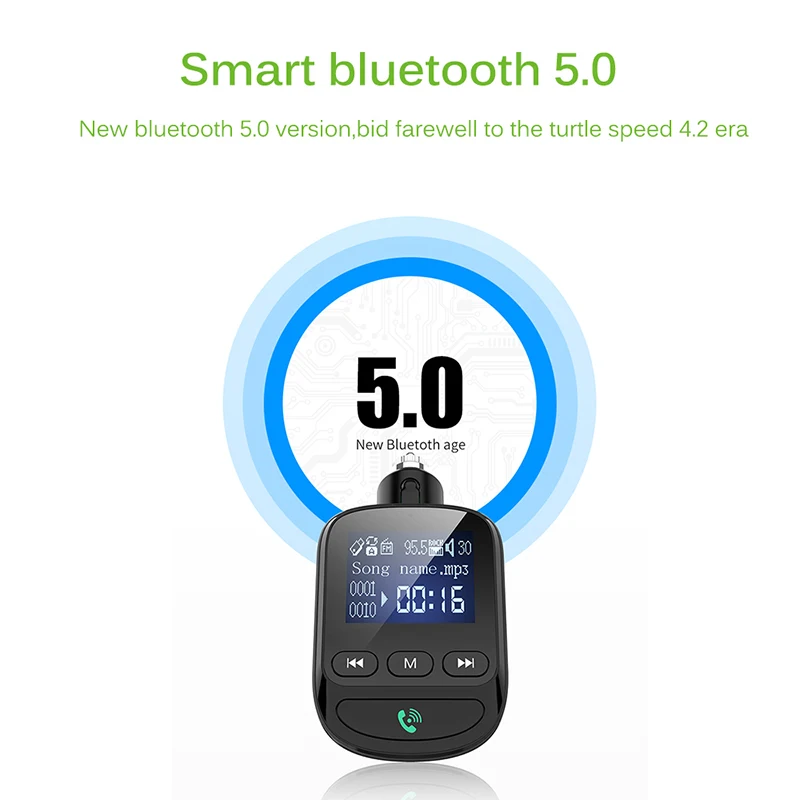 Bluetooth модулятор Onever автомобильный беспроводной с поддержкой 5 0 и USB