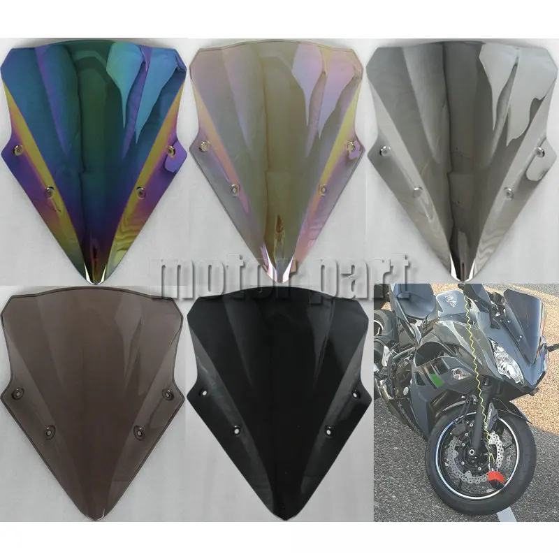 Ветровой экран для мотоцикла Kawasaki Ninja 650 ветровое стекло ER6F 2017 2018 2019 черный
