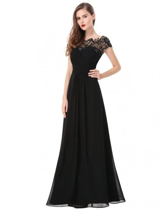 Solid Hollow Out Maxi Party Club Dresses for Women Empire Patchwork O Neck Summer Short Sleeve A-Line Lace Vestidos | Женская одежда