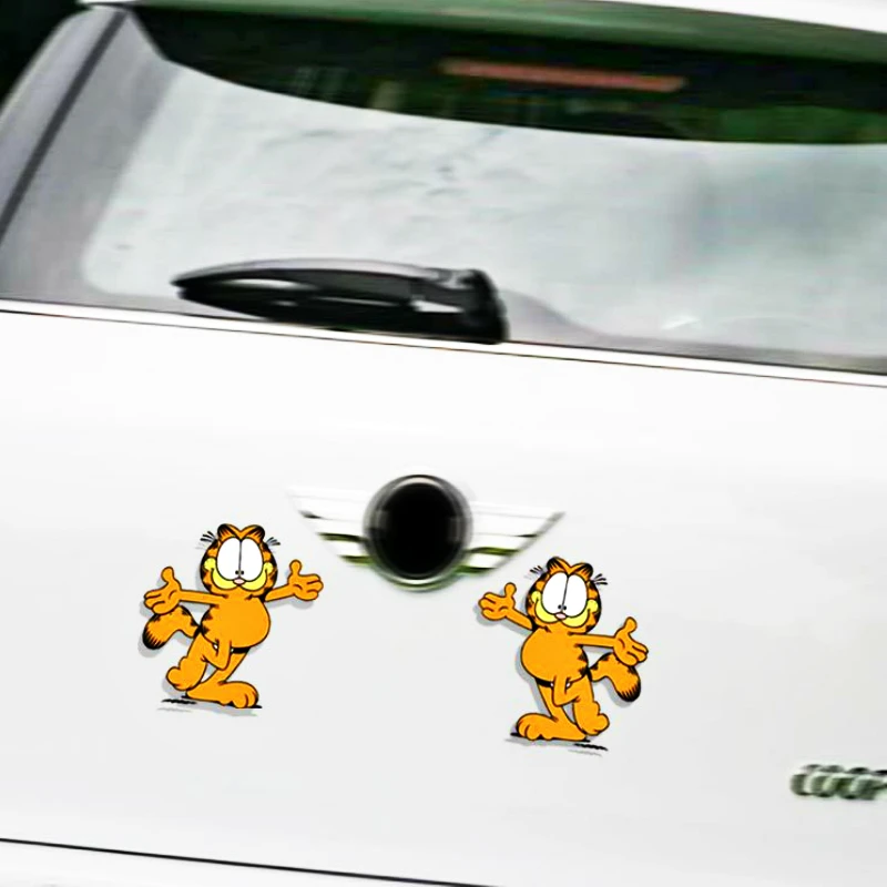 Автомобильные аксессуары Volkrays 2 шт. забавная наклейка Garfield украшение для