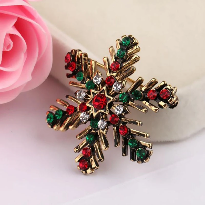 1X Elegant Snowflake Brooch Christmas Wedding Bridal Pin Rhinestone Crystal Pins Corsage Bouquet Decor | Украшения и аксессуары