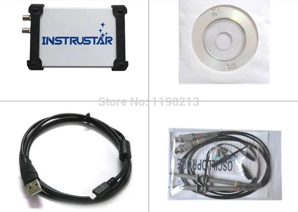 INSTRUSTAR ISDS205A 2CH 20MHz 48MSa/s FFT логический анализатор регистратор данных на базе ПК USB