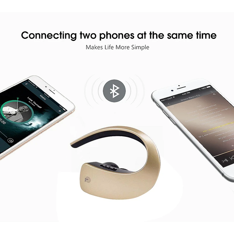AABB-Q2 ушные крючки Bluetooth наушники Беспроводная гарнитура клавиша нажатия Cvc6.0 Apt-X