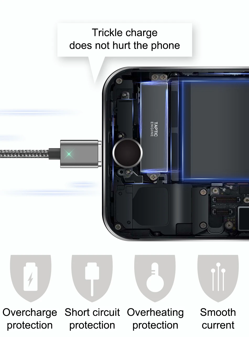 CASEIER цифровой OTG кабель для iPhone X 8 7 6 S магнитный Micro USB кабель для samsung S8 S9 Plus светодиодный кабель для быстрой зарядки
