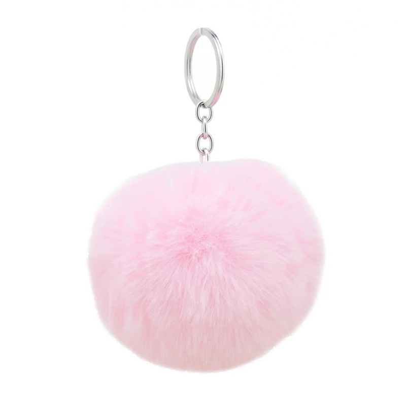 light Pink Fur Ball Милые стразы, Сова, брелок, 23 Цвета, милый меховой помпон, животное, брелок для ключей в форме совы, женская сумка, подвеска, автомобильные брелки - Цвет: light Pink Fur Ball