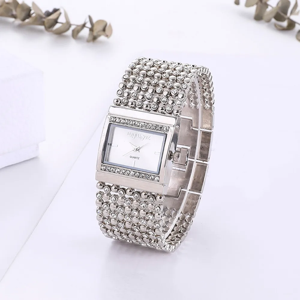 Женские круглые часы-браслет с бриллиантами, аналоговые кварцевые наручные часы с механизмом, золотые, серебряные роскошные часы, женские часы