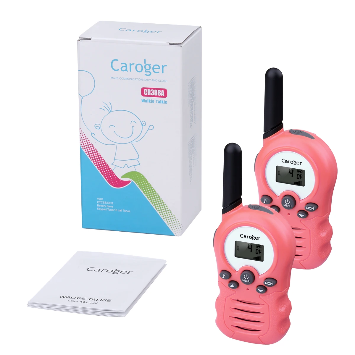 2 шт. CR388A дети Walkie Talkies Интерком 8 каналов PMR446 МГц двухстороннее радио 3300 метров