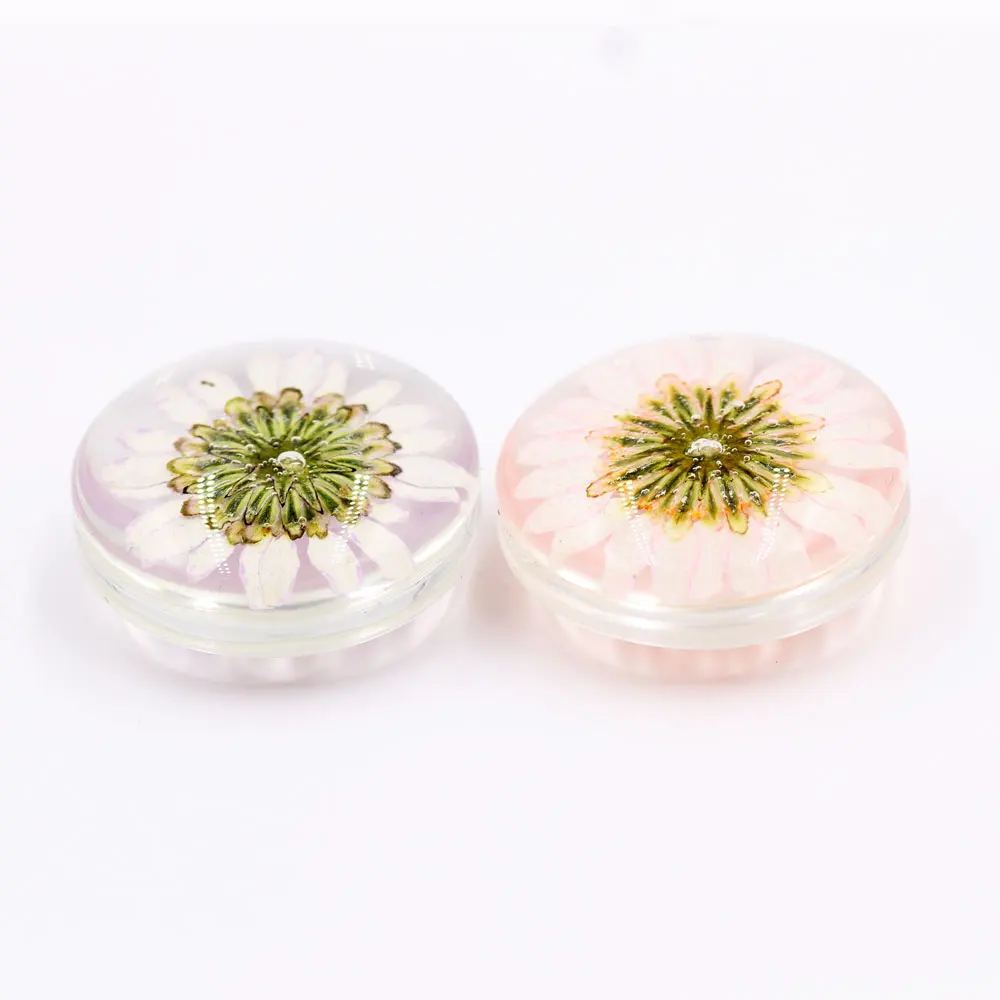 ZHUBI 2pcs 30MM Handmade Vintage Style Natural Dried Sun Flowers Long Necklaces & Pendants Glass Flat Ball Resin Cameo Pendant |