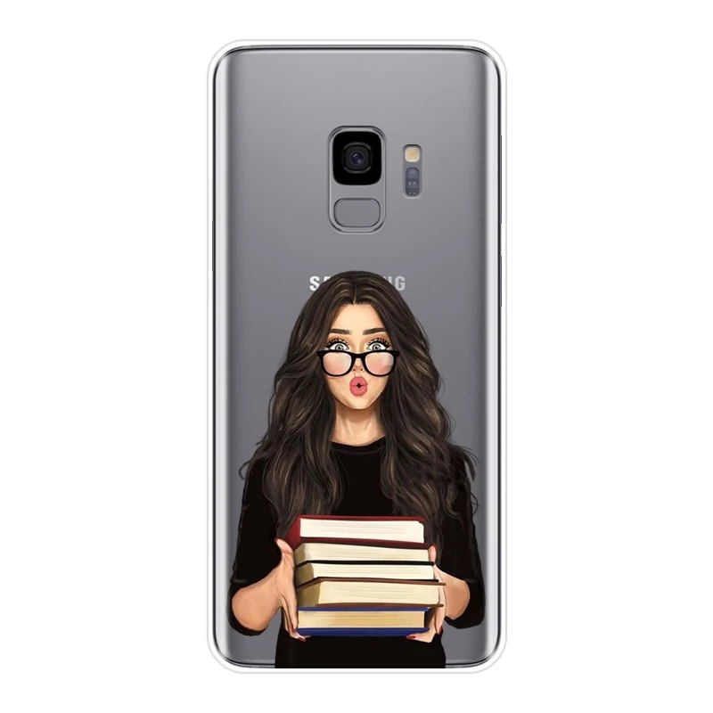 Девушка босс розовый женский чехол для телефона для samsung Galaxy Note 9 8 5 4 силиконовая Мягкая задняя крышка для samsung S8 S9 Plus S5 S6 S7 Edge