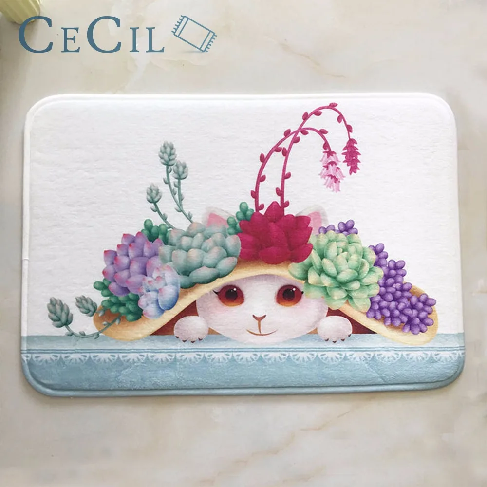 Cecil креативный коврик для ванной с рисунком кота обезьяны туалета замша