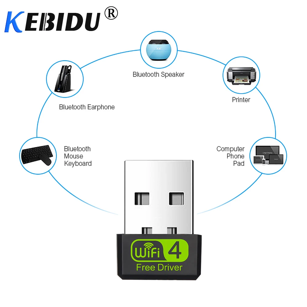 

Kebidu 150M Free Driver USB Mini PC WiFi adapter WiFi antenna Wireless Computer Network Card RTL8188GU LAN wi-fi Adapters