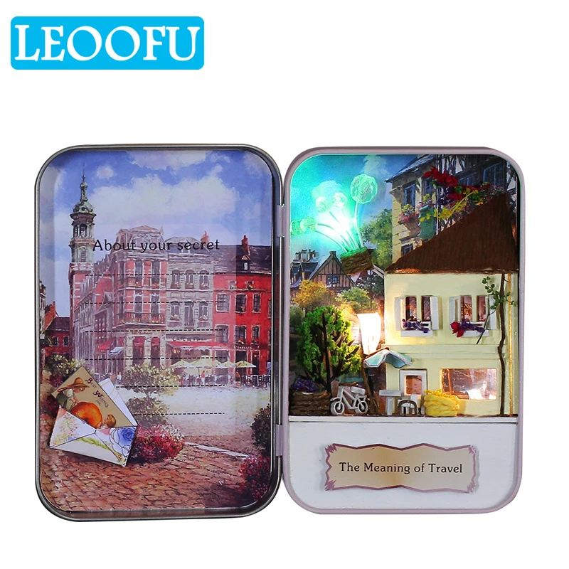LEOOFU игровой дом игрушки Новогодний подарок diy кукла металлический Коробка домики