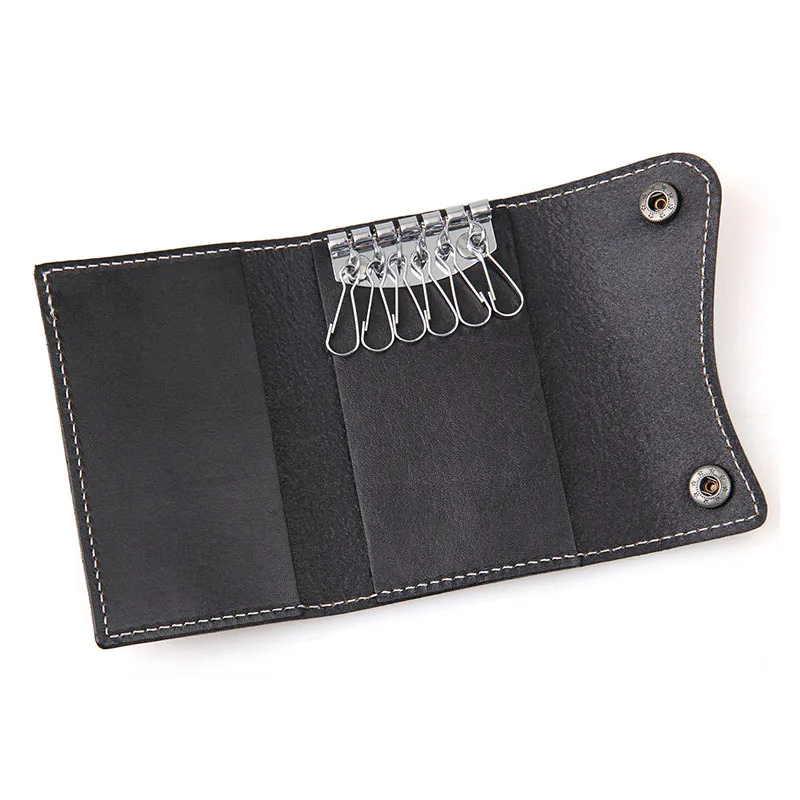 Модная стильная сумка для ключей из натуральной кожи унисекс 6 крючков