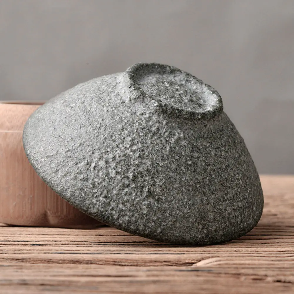 Ручной работы широкополая Granodiorite Камень Gongfu Чай чашка для церемонии 60 мл|tea stone|stone