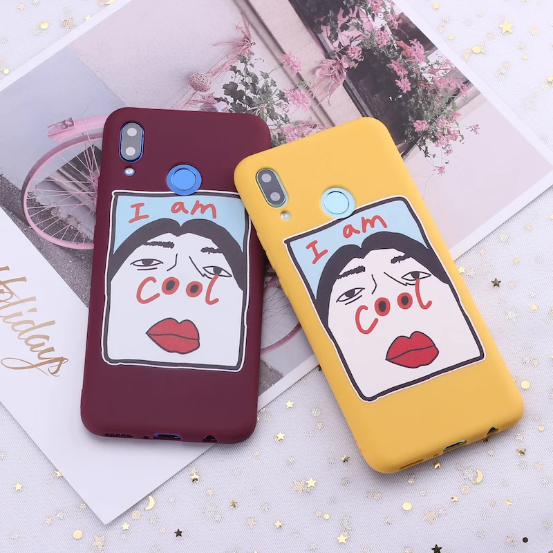 Силиконовый чехол для телефона Huawei Honor Mate 10 20 Nova P20 P30 P40 P Smart I AM COOL Girl Memes Candy|Бамперы|
