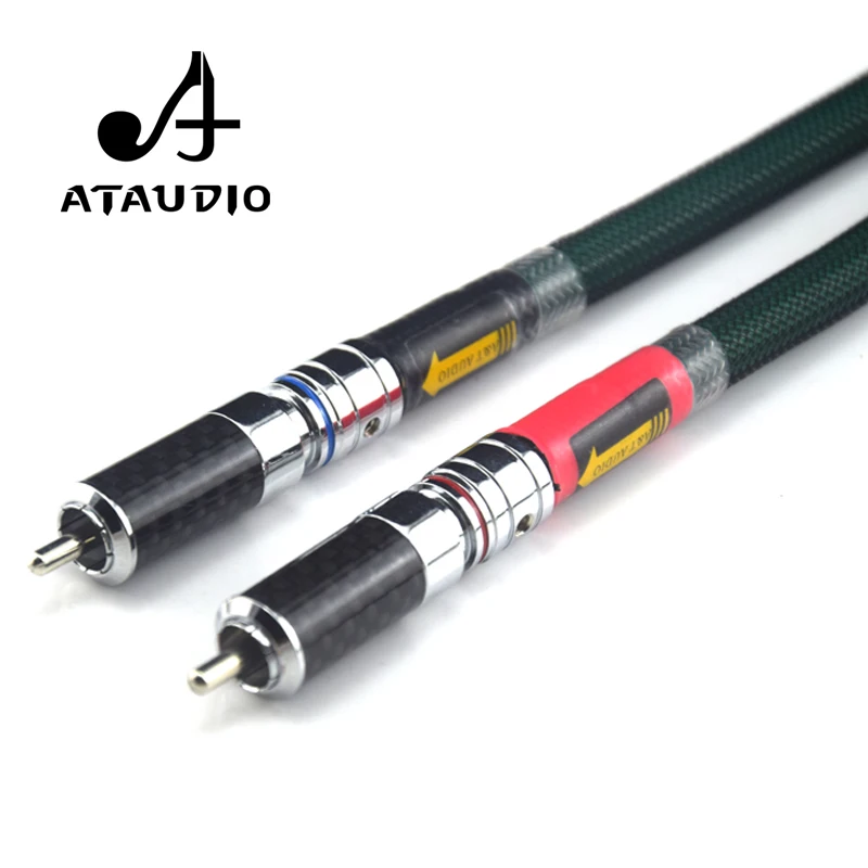 ATAUDIO 2328 Hifi RCA кабель Hi end посеребренный 2rca штекер на штекер|interconnect rca cables|hifi cablerca cable