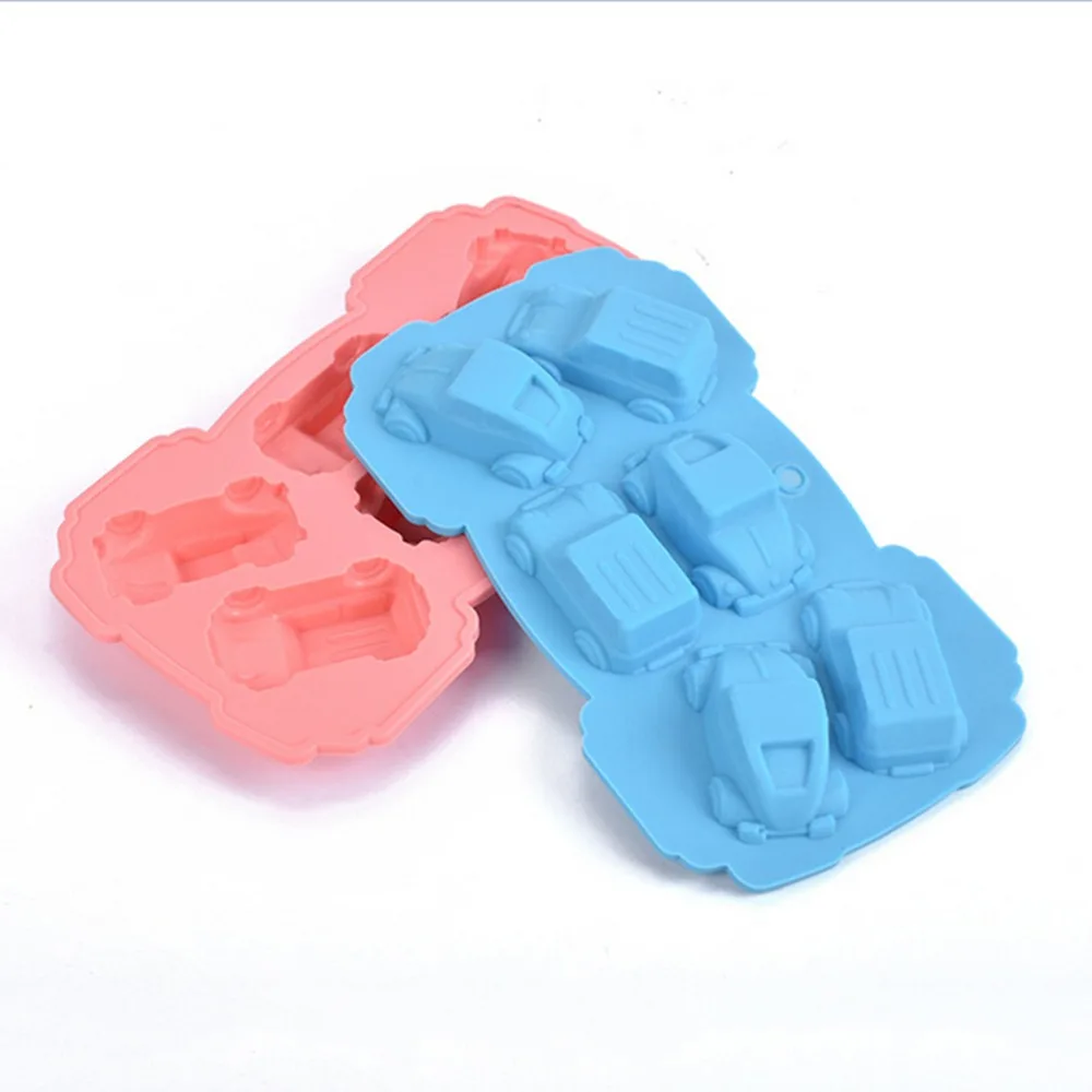 Силиконовая 3D-форма с 6 отверстиями в форме машин посуда обеденный бар