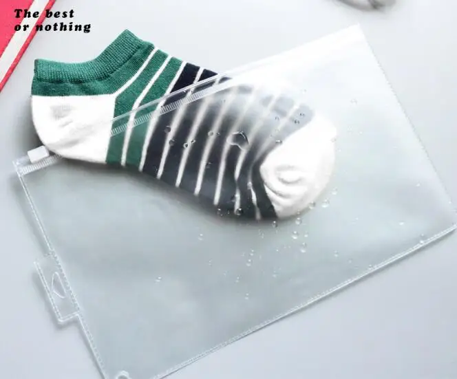 500 шт. толстый прозрачный чехол из пвх на молнии с отделением для ручек