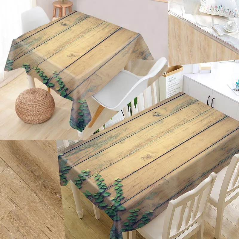 tablecloth Деревянная Современная Пылезащитная скатерть на заказ, Высококачественная скатерть с принтом, все для дома и кухни - Цвет: tablecloth