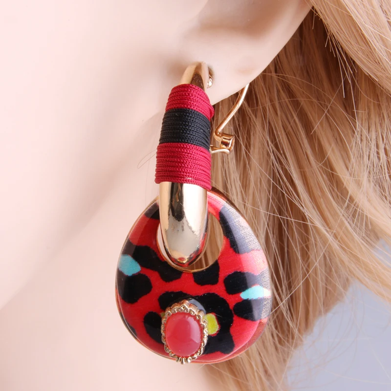 NeeFu WoFu Висячие Серьги богемные сплав капельная ручная Тигровая серьга Oorbellen