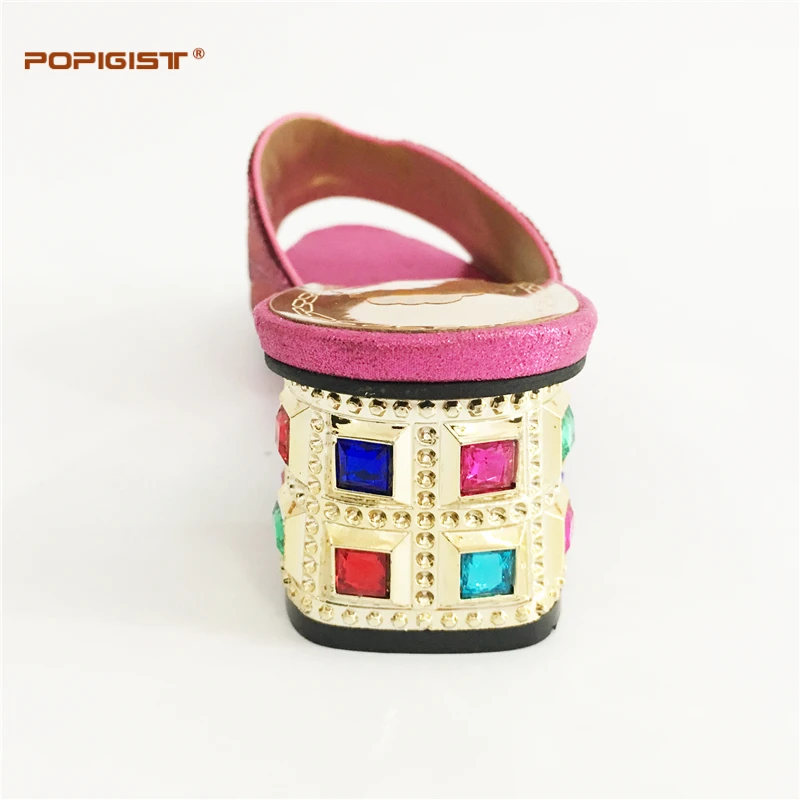 Новейший розовый цвет женская обувь и сумка в комплекте итальянский комплект из