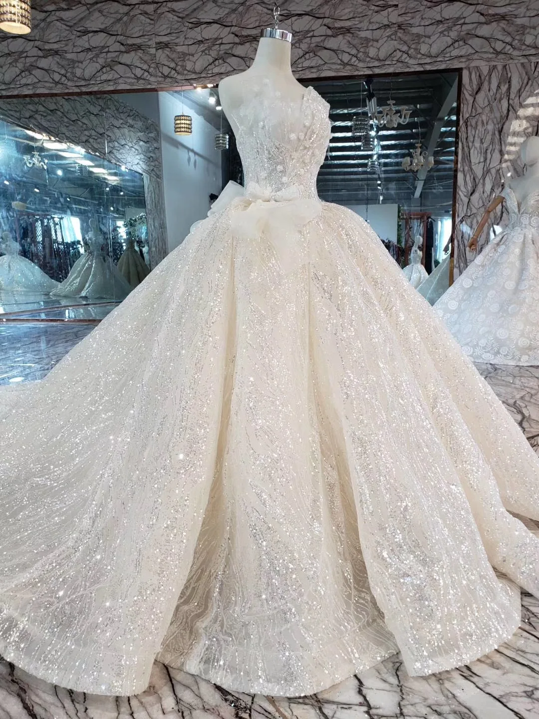 Модное кружевное свадебное платье 2019 новый стиль кристаллы бусины прозрачная