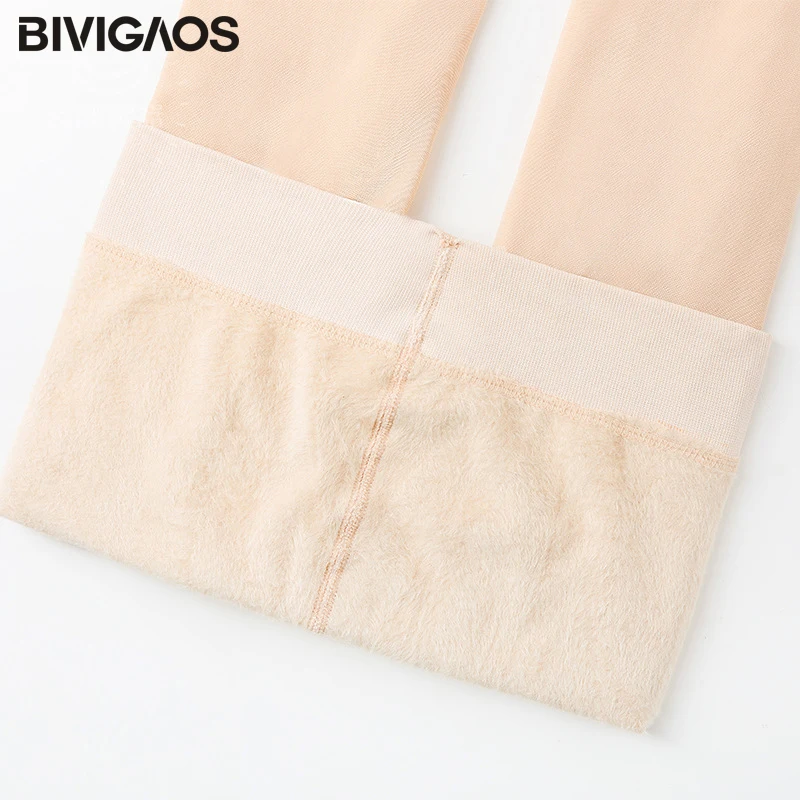 BIVIGAOS, Осень-зима, новинка, голая нога, артефакт, теплые леггинсы, брюки плюс, бархатные леггинсы, поддельные через кожу, сексуальные леггинсы для женщин, 200 г