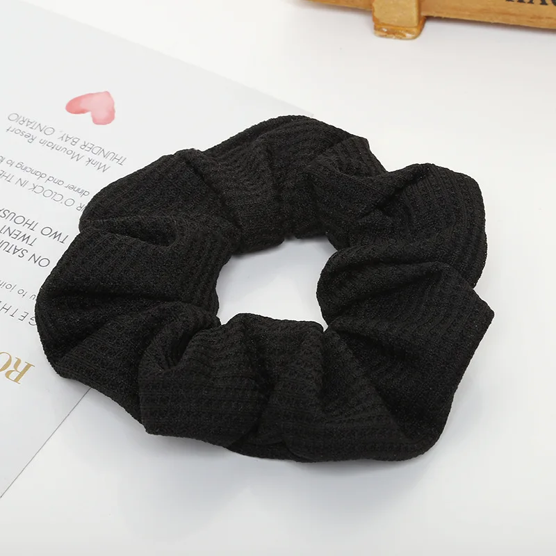 8 цветов новинка женские вязаные хлопковые простые резинки для волос эластичные