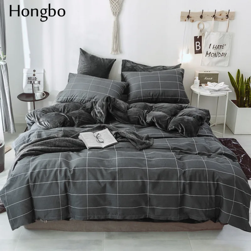 Комплект постельного белья Hongbo, Семейный комплект с сеткой, простыня, пододеяльник, наволочка, декор для комнаты мальчика, покрывало