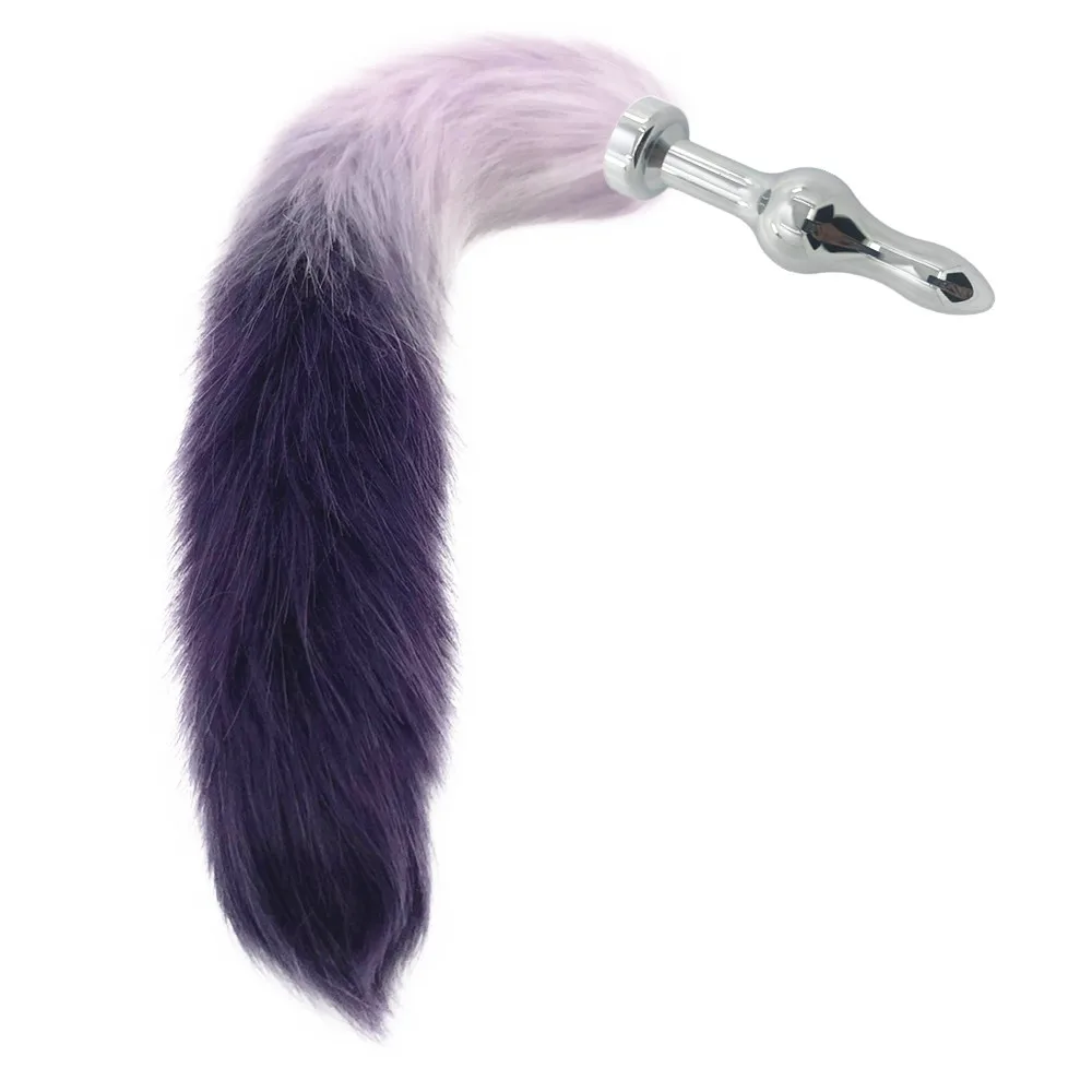 Анальная пробка из нержавеющей стали для взрослых секс-игрушка с имитацией