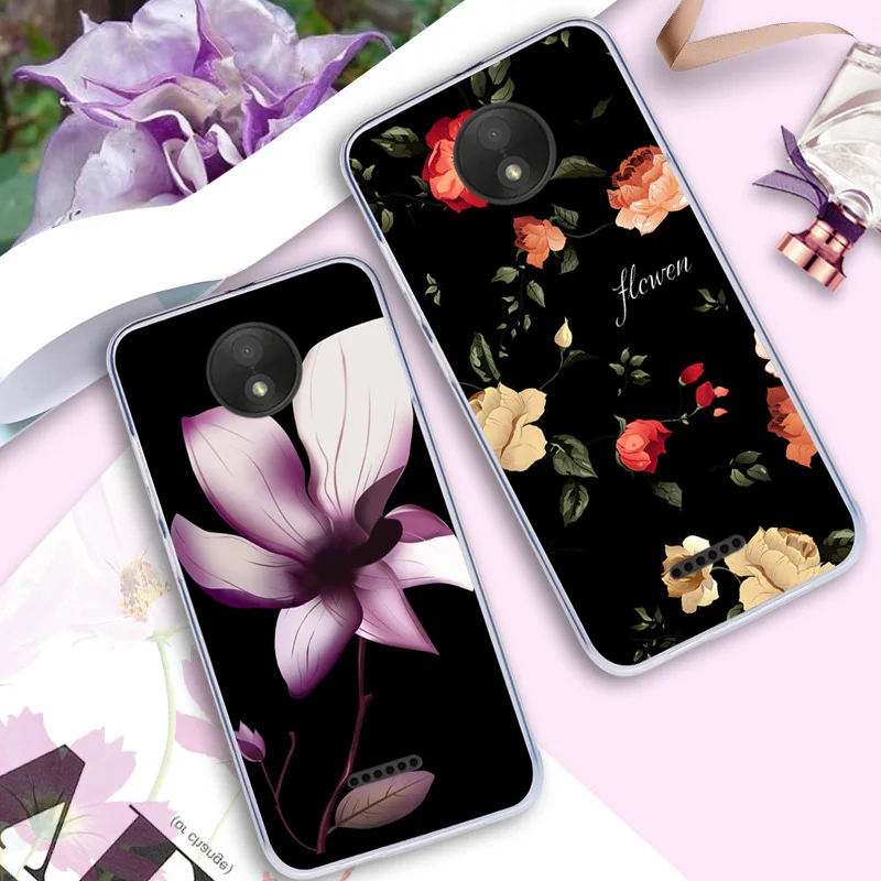 For Motorola Moto C Case Silicone Soft TPU Painting Flamingo Flowers Leaves Phone Back Cover Plus Cases |