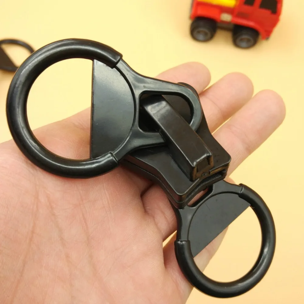 Новинка 20 # очень большие черные пластиковые слайдеры на молнии для полимера