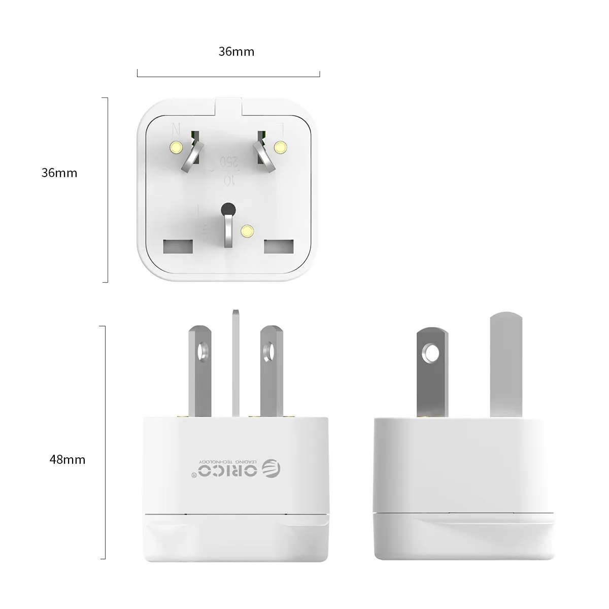 ORICO, универсальная электрическая вилка для путешествий, AU, US, UK, BR IN IS IT, AC Plug, адаптеры питания, конвертер, белая умная розетка, розетка