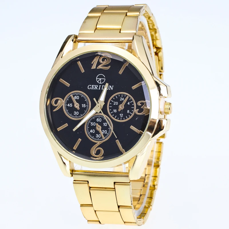Роскошные мужские часы геридун спортивные дизайнерские золотистые s-часы с