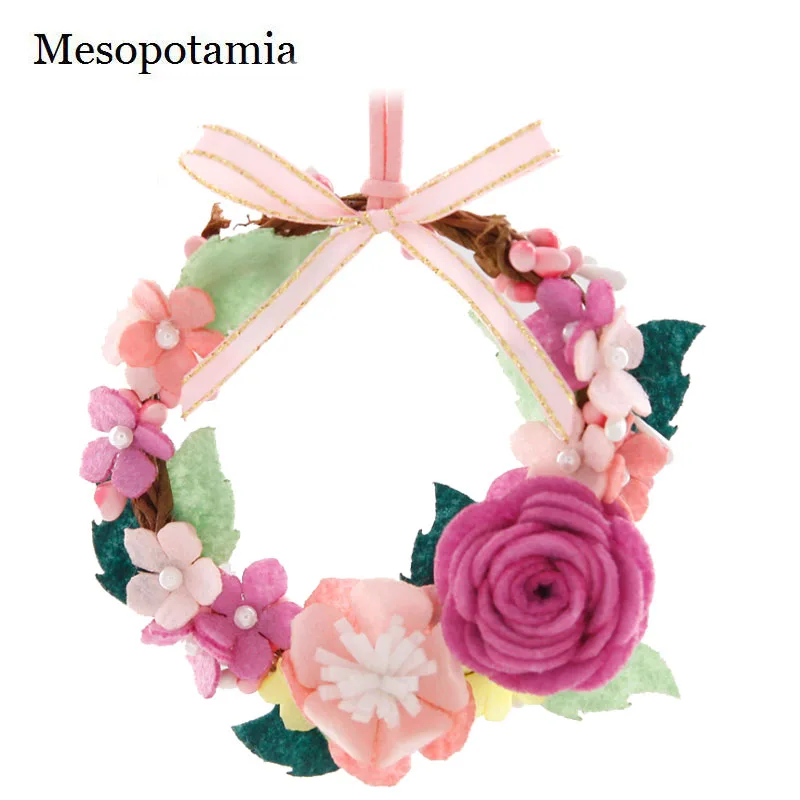 

DIY Non-Woven Fabric Flower Roses Wreath Woollen Felt Non Woven Cloth New Material Package Party Flags Wedding Decoration Crafts
