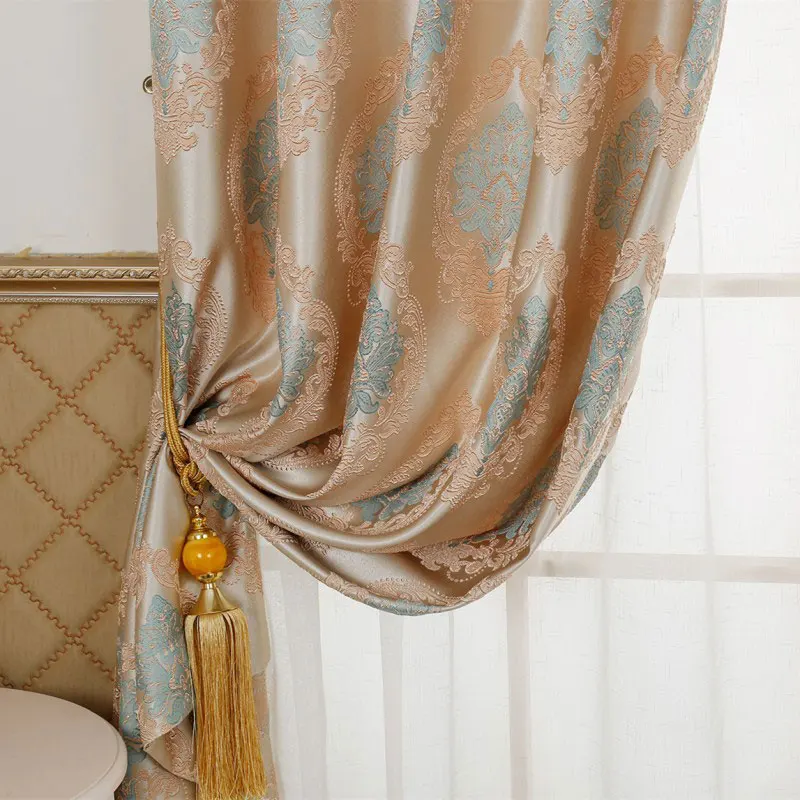 Европейские шторы из Дамаска для гостиной роскошные жаккардовые занавески