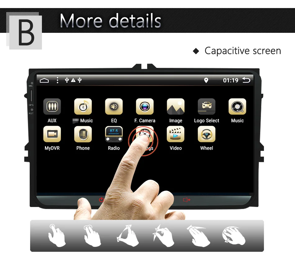 Eunavi 2 din ips TDA7851 Android 9,0 Автомагнитола Стерео gps для VW Passat B6 CC Polo GOLF 5 6 Touran Tiguan Magotan Seat NO DVD