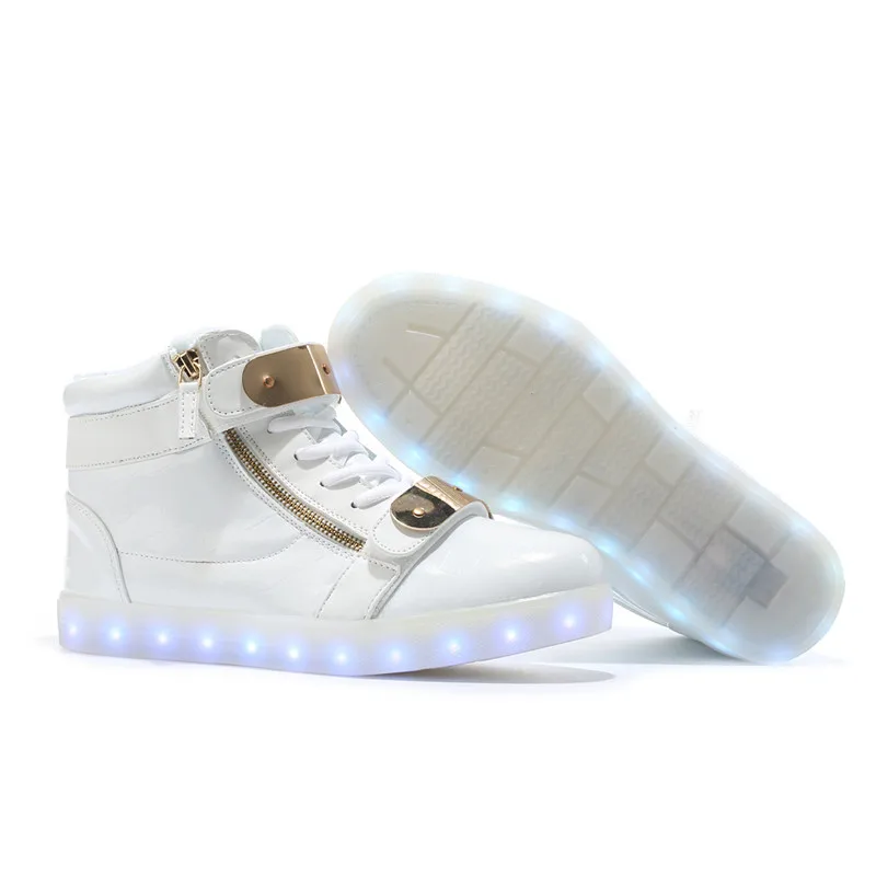 2017 мода Световой Свет Обувной Моды для Мужчин USB Перезаряжаемый Светодиодный