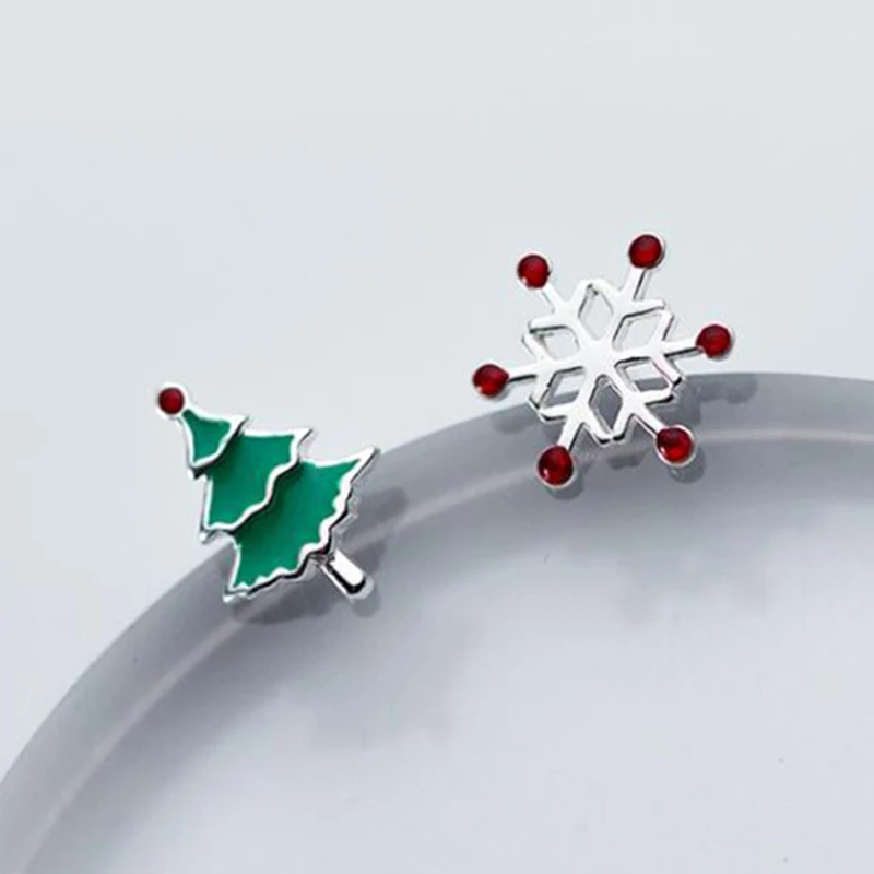 Женские асимметричные серьги гвоздики из 100% стерлингового серебра 925 пробы