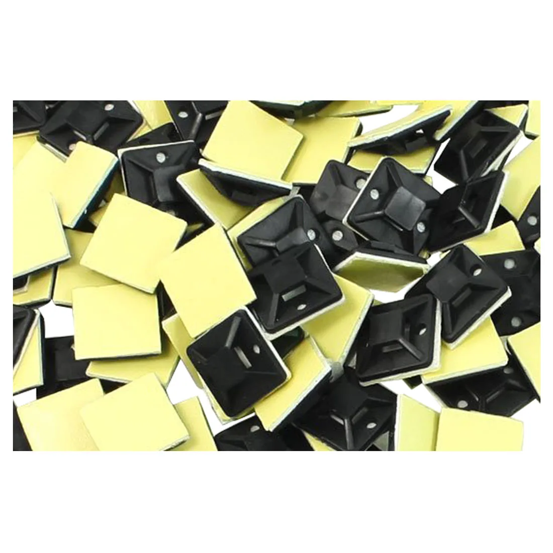 Высокое качество 100 шт Самоклеющиеся Кабельные стяжки Держатель основания 20x20x6