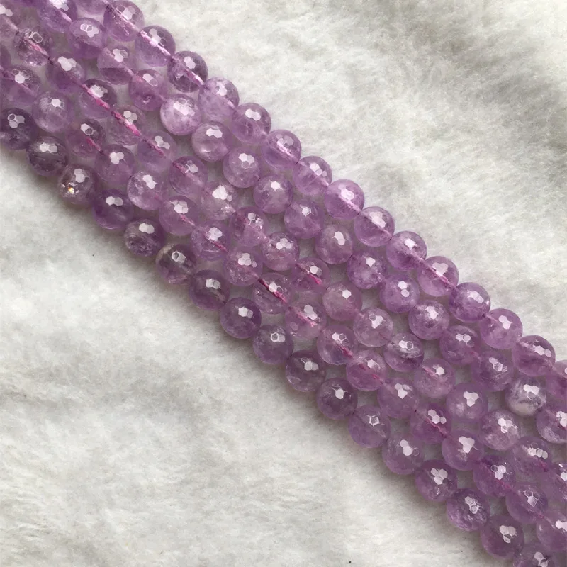 Wholesale Natural Genuine AAA Grade Clear Purple Amethyst Round Faceted Loose Beads 10mm 14mm 05639 | Украшения и аксессуары