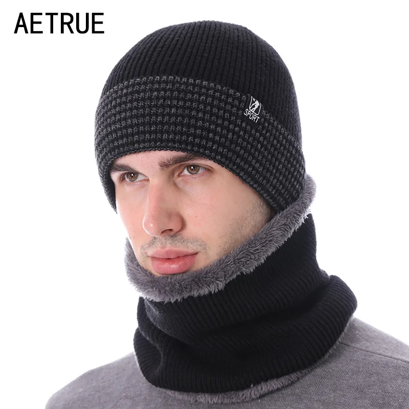 AETRUE, модная брендовая зимняя шапка, шарфы, Skullies Beanies, мужские шапки, вязаные головные уборы для мужчин и женщин, Gorras, теплые шерстяные мужские шапочки