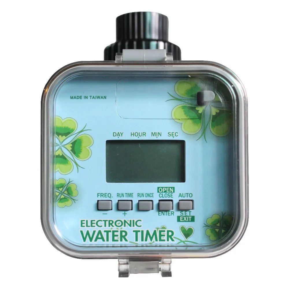 Easy LCD Solar Electronic water timer with rain sensor function adopt solenoid valve 5 keys to setting program | Обустройство дома